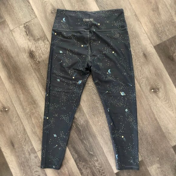 VS Victoria's Secret SPORT Leggings Racerback Sports Bra Space Medium Large - Picture 9 of 10